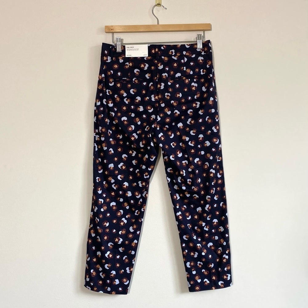 NWT Animal Print Cotton Crop Pant Ann Taylor - Picture 5 of 8